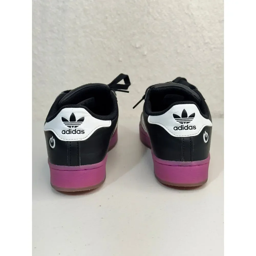 Adidas Superstar LED Lights Sneaker Shoes Core Black & Purple Burst Kids Size 3